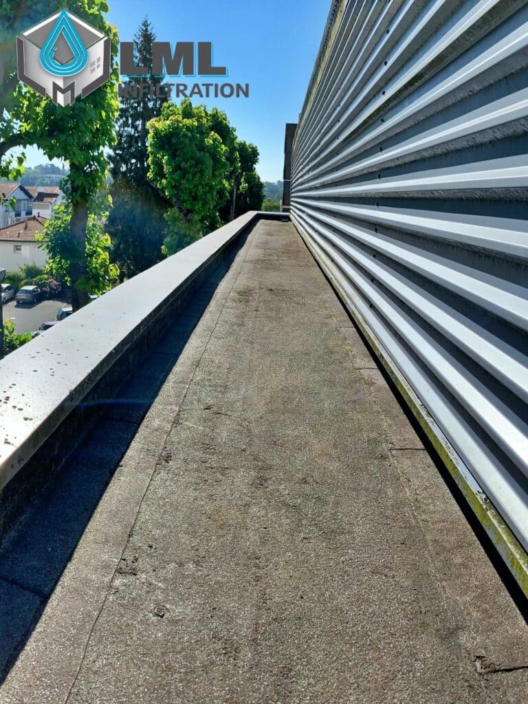 Nettoyage toiture terrasse autoprotégée
